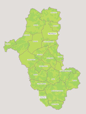 image de la cartographie du territoire de Montluçon communauté